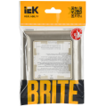 BRITE Рамка 1-местная РУ-1-Бр бежевый/шампань IEK