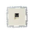 BRITE Розетка компьютерная RJ45 кат.6 РК11-БрКр бежевый IEK