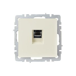 BRITE Розетка компьютерная RJ45 кат.6 РК11-БрКр бежевый IEK
