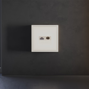 Накладка для розетки TVRJ45 кат. 6, S70 хлопок