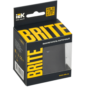 BRITE Выключатель карточный 30А ВС10-1-8-БрГ графит IEK