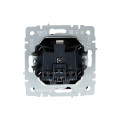 BRITE Розетка 1-местная с заземлением с защитными шторками и крышкой 16А IP20 РСбш10-3-БрГ графит IEK