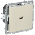 BRITE Розетка USB C 65Вт высокоскоростная зарядка РЮ12-1-БрКр бежевый IEK