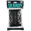 SKANDY Розетка 2-местная с заземлением с защитными шторками 16А в сборе SK-R07Bl черный IEK