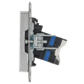 BRITE Розетка компьютерная RJ45 кат.6 РК11-БрГН металл хром/никель IEK