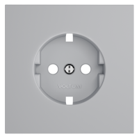 Накладка для розетки с заземлением, S70 серый