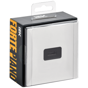 FORTE&PIANO Розетка HDMI FP240M металл белый IEK
