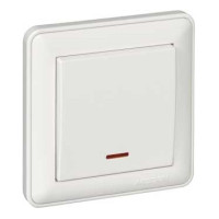 Выключатель одноклавишный Schneider Electric W59 с подсветкой, слоновая кость, VS616-157B-28