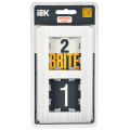 BRITE Рамка 2-местная РУ-2-1-Бр металл алюминий RE AL IEK