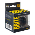 BRITE Розетка 1-местная с заземлением с защитными шторками 16А с USB AA 5В 2,1А РЮш10-1-БрТБ темная бронза IEK