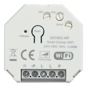 84016-B Кнопочный нажимной диммер Smart Life  Wifi 200W RIKETT