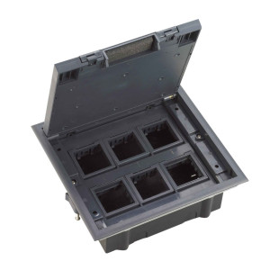 MultiDesk Люк на 12 модулей IP40 для фальшпола с монтажной коробкой, тип MDK10 MDK10112