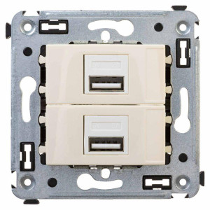 Устройство зарядное USB СП Avanti Ванильная дымка DKC 4405543