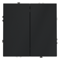 Выключатель с самовозвратом встраиваемый VOLTUM S70 двухклавишный 10А, (графит)