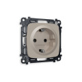 MO366010 Комплект механизма электрической розетки OMEGA Серо-бежевый матовый сз на винтовых зажимах QUANT OP3660, VM141 AMBRELLA VOLT