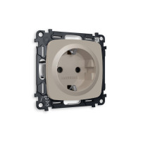 MO366010 Комплект механизма электрической розетки OMEGA Серо-бежевый матовый сз на винтовых зажимах QUANT OP3660, VM141 AMBRELLA VOLT