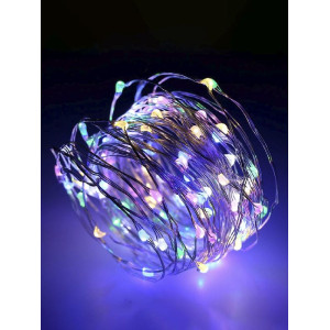 Гирлянда светодиодная Разноцветные нити 10м 100LED в виде капель 220В Космос KOCNL-EL150