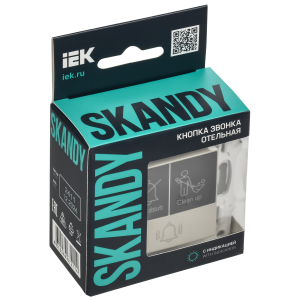 SKANDY Кнопка звонка с индикацией для отелей 10А SK-V17B бежевый IEK