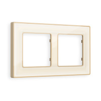 AF580342 Рамка ALFA Arctic Бежевый Стекло органическоеШампань 2-ая AMBRELLA VOLT