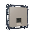 MA372005 Комплект мех-ма компьютерной розетки RJ-45 экранированной с автоматической защитной шторкой ALFA Серо-бежевый матовый QUANT AP3720, VM185 AMBRELLA VOLT