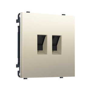 MS552110 Комплект механизма компьютерной двойной розетки SIGMA Шёлк RJ-45 (8P8C) CAT6 с/ш QUANT PRO (SP5521, PR189)