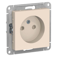 ATLASDESIGN РОЗЕТКА без заземления со шторками, 16А, механизм, БЕЖЕВЫЙ ATN000249