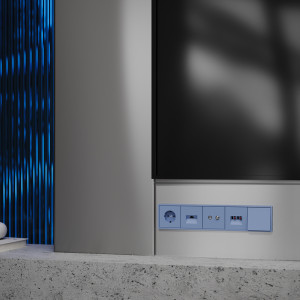 Накладка для розетки телевизионной оконечной TVSAT, S70 деним
