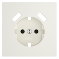 Накладка для розетки с заземлением и защитными шторками, с USB A+A, S70 (хлопок)