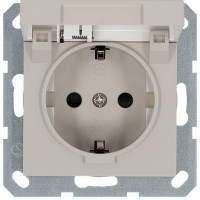 Jasmart Розетка SHUKO© с крышкой и защитными шторками 16A 250V~ 2P+T, цвет Тауп
