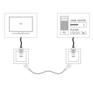 WL06-60-11 Розетка HDMI (серебряный) Werkel