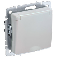 IEK BRITE BASE Жемчуг Розетка 1-м с/з с защ штор и крышк 16А IP20 РСбш10-3-БрЖ