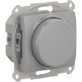 GLOSSA СВЕТОРЕГУЛЯТОР (диммер) поворотно-нажимной, LED, RC, 400Вт, механизм, АЛЮМИНИЙ GSL000323