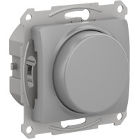 GLOSSA СВЕТОРЕГУЛЯТОР (диммер) поворотно-нажимной, LED, RC, 400Вт, механизм, АЛЮМИНИЙ GSL000323