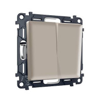 MA363030 Комплект механизма 2-клавишного перекрестного выключателя 10A-250V ALFA Серо-бежевый матовый QUANT AP3630, VM125 AMBRELLA VOLT