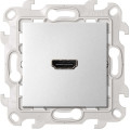 Simon 24 Алюминий Розетка HDMI v1.4
