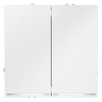 Выключатель встраиваемый VOLTUM S70 двухклавишный с подсветкой 10А, (белый матовый)