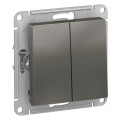ATLASDESIGN 2-клавишный ВЫКЛЮЧАТЕЛЬ, сх.5, 10АХ, механизм, СТАЛЬ ATN000951