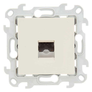 Розетка телефонная СП Simon 24 RJ11 IP20 механизм сл. кость Simon 2410480-031