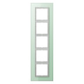 Рамка 5 постов Jung LS PLUS, светло-зеленый, LSP985GLAS