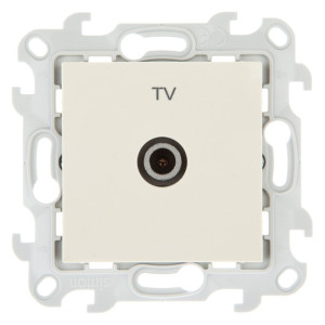 Розетка TV Simon SIMON 24 HARMONIE, скрытый монтаж, слоновая кость, 2450476-031