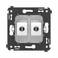 Розетка компьютерная 2-м СП Avanti Белое облако RJ45 кат.6 без шторок механизм DKC 4400694