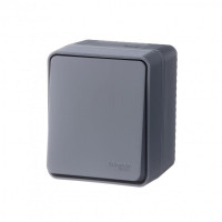 ATLASDESIGN PROFI IP54 О/У 1-клавишный ПЕРЕКЛЮЧАТЕЛЬ, сх.6, 10АХ, АНТРАЦИТ ATN544061