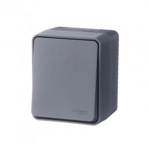 ATLASDESIGN PROFI IP54 О/У 1-клавишный ПЕРЕКЛЮЧАТЕЛЬ, сх.6, 10АХ, АНТРАЦИТ ATN544061
