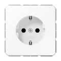 Розетка Jung CD 500, скрытый монтаж, с заземлением, белый, CD1520WW