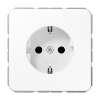 Розетка Jung CD 500, скрытый монтаж, с заземлением, белый, CD1520WW