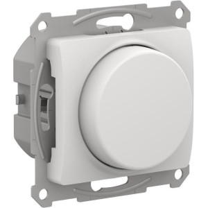 GLOSSA СВЕТОРЕГУЛЯТОР (диммер) поворотно-нажимной, LED, RC, 400Вт, механизм, БЕЛЫЙ GSL000123
