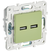 SKANDY Розетка USB A+A 3,1А SK-R15G мятный IEK