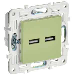 SKANDY Розетка USB A+A 3,1А SK-R15G мятный IEK