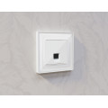 MA112010 Комплект механизма компьютерной розетки ALFA Белый глянец RJ-458P8C CAT6 с шторкой QUANT AP1120, VM188 AMBRELLA VOLT