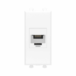Розетка телефонная 1мод. Avanti Белое облако RJ12 без шторок модульная механизм DKC 4400611